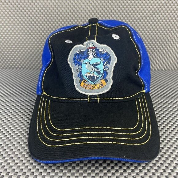 Harry Potter Ravenclaw Hat Cap Adult Black Blue Logo Adjustable Snap Back - Picture 1 of 9